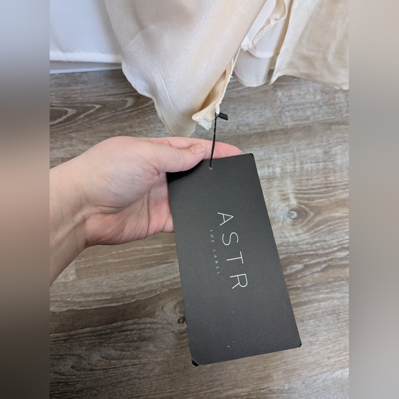 NWT ASTR The Label Cream Satin Formal Slip Dress Midi To Maxi Length Size XL - Picture 12 of 16